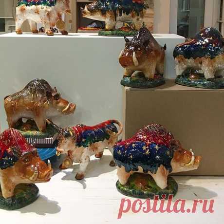 Новогодние кабаны 🐗 🔥 готовятся поехать на фестиваль #4ceramics 🐷#kornilov_art