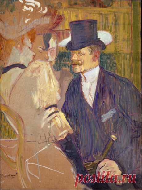 Henri de Toulouse-Lautrec - The Englishman at Moulin Rouge | Sovetika.ru - живопись/painting