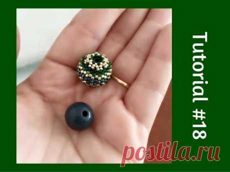 TUTORIAL PERLINE [18] - Chicca Bead, sfera rivestita con perline. (Beaded Bead tutorial) - YouTube