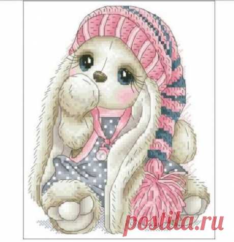 Rabbit cross stitch modern cross stitch counted cross | Etsy