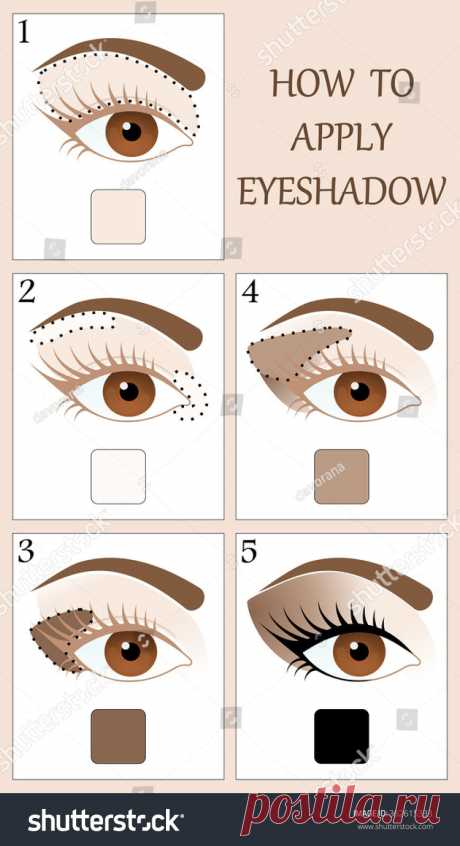 Пин содержит это изображение: Make Tutorial Set Stages Applying Beige Stock Vector (Royalty Free) 362615333 | Shutterstock