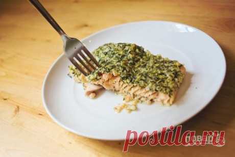Запеченная семга с зеленью и орехами - пошаговый рецепт с фото на Повар.ру