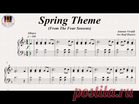 Spring Theme (From The Four Seasons) - Antonio Vivaldi , Piano