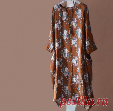 Women Cotton dress, Dark orange long dress, women's gown 【Fabric】 Cotton 【Color】 Dark orange 【Size】 Shoulder 38cm/ 15  sleeve length 43cm / 17  Arm circumference 34cm / 13.3  Cuffs around 25cm / 10 Bust 108cm / 42  Waist 116cm / 45  Skirt Length 98cm / 38.2  Hem 156cm/ 61    Have any questions please contact me and I will be happy to help you.