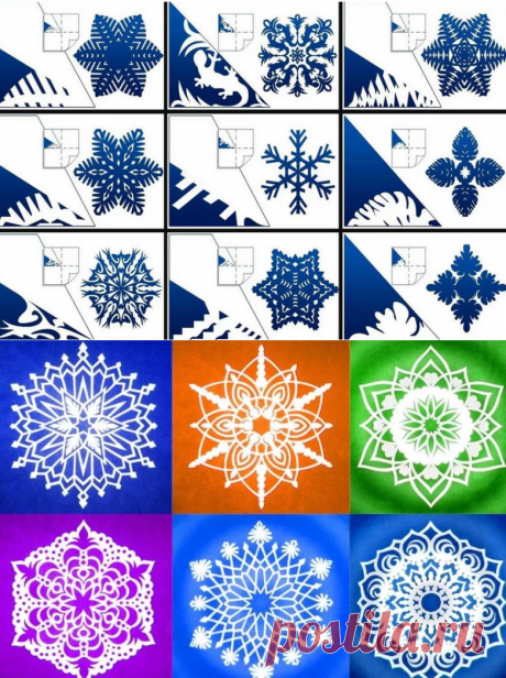 300 шаблонов + схемы для вырезания самых красивых снежинок на Новый год!