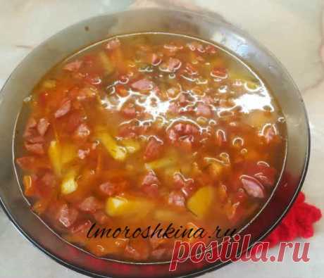 Суп с охотничьими колбасками: рецепт с фото пошагово