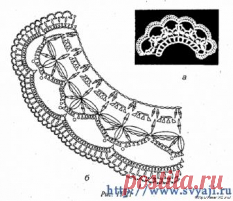 Воротник крючком.