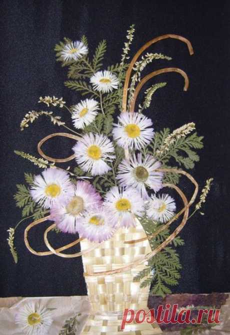 Панно ваза с цветами своими руками