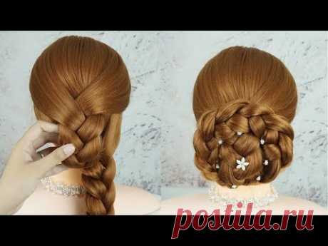 Прическа 2019 - Прическа Легкая - Прическа На Выпускной 💖 Pretty Braided Hairstyle Updo