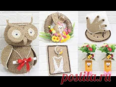 5 Jute craft ideas | Home decorating ideas handmade #8