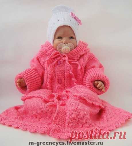 Красивое вязаное пальто для маленькой девочки с описанием | razpetelka.ru