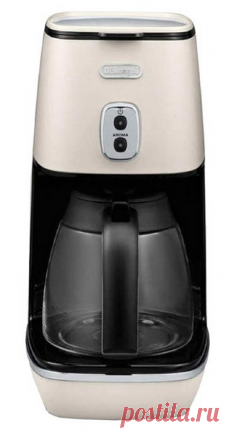 Кофеварка Delonghi Distinta ICMI 211.W: купить в магазине Кофеманыч 
	 Кофеварка на 10 чашек с матовой, металлической отделкой и хромированными деталями.
	 Мягкие винтажные линии и изогнутые формы - свидетельство изысканного дизайна, который сочетается с уникальными техническими характеристиками.

