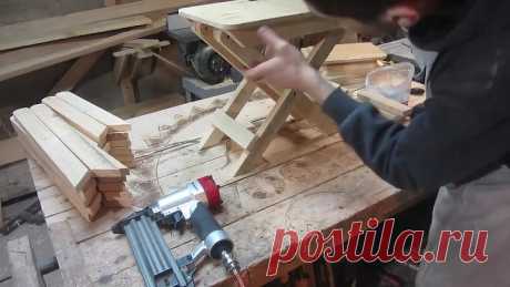 Как сделать складной стул своими руками (канал DIY Woodant)