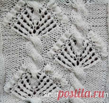 Красивый узор для женского свитера спицами. Узор крупные листья спицами схемы | Knitting Planet