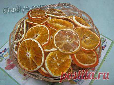 Сушеные апельсины и лимоны для декора | Поделки своими руками