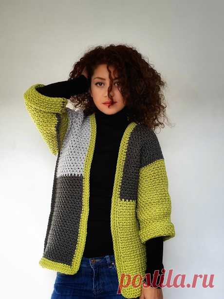 Pistachio Amid Rocks Jacket. Crochet Pattern – ByKaterina