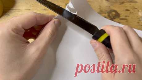 Как заточить нож в домашних условиях без опыта и точильного бруска | Мастерская Самоделок | Пульс Mail.ru