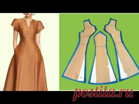 Cắt may Đầm kiểu thời trang theo phương pháp xoay chuyển ly |dress design |lena Sewing