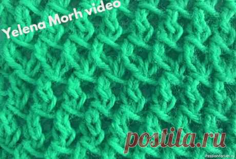 Узор ''Октябрина''. Видео МК | Вязание для женщин спицами. Схемы вязания спицами Относительно плотный узор на спицах.
