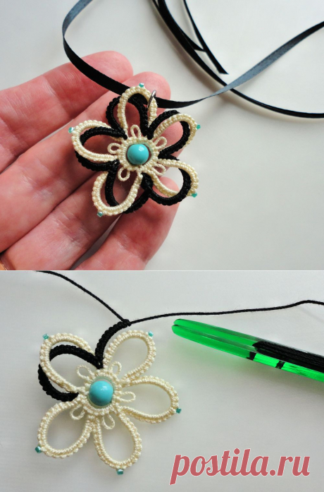 Yarnplayer's Tatting Blog: Double Flower Using Celtic Shuttle