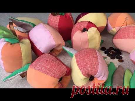 Декоративные игольницы в виде яблок DIY Мастер-класс - YouTube