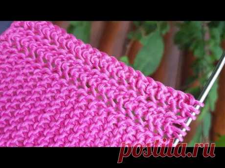 Оформляем вертикальный край изделия на спицах ❤ knitting pattern.
