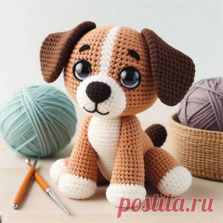Crochet Dog Puppy Bruno Amigurumi Idea - The Amigurumi