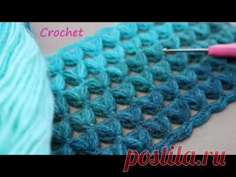 Шикарно и просто!👍 УЗОР КРЮЧКОМ легкое ВЯЗАНИЕ для новичков EASY Crochet for beginners