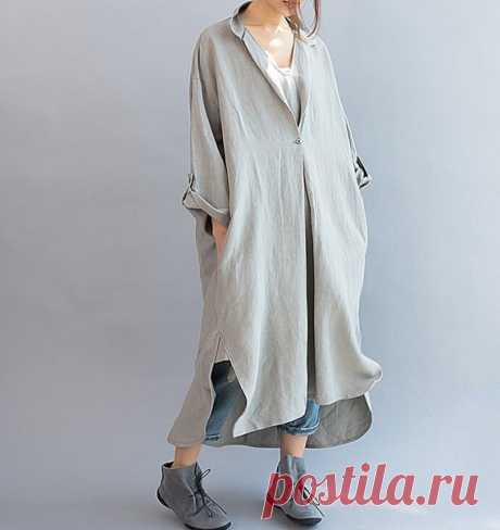 Linen cotton Loose Fitting Maxi dress, Oversized long dress in Gray, Maxi black Dresses 【Fabric】 Linen, cotton 【Color】 gray, black 【Size】 Without limiting the Shoulder Bust 138cm / 54  Sleeve 41cm / 16  Waist circumference about 146cm / 57  Hips about 152cm / 59  Length 106-115cm / 41 -45   Have any questions please contact me and I will be happy to help you.