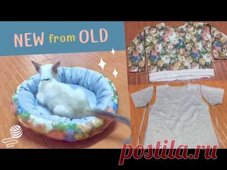เตียงใหม่น้องแมว | New bed from old shirt