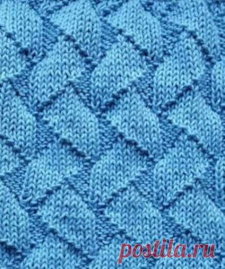 Текстурный узор спицами. Схема. / knittingideas.ru