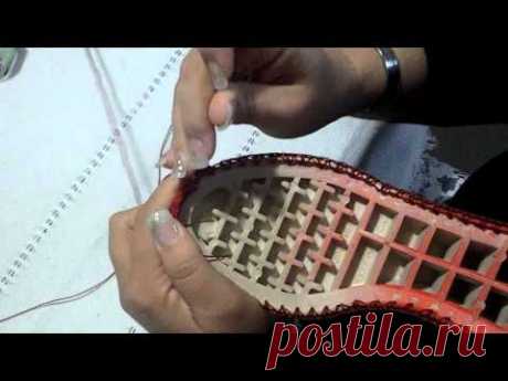 Tejido de zapatos a crochet 2 - YouTube