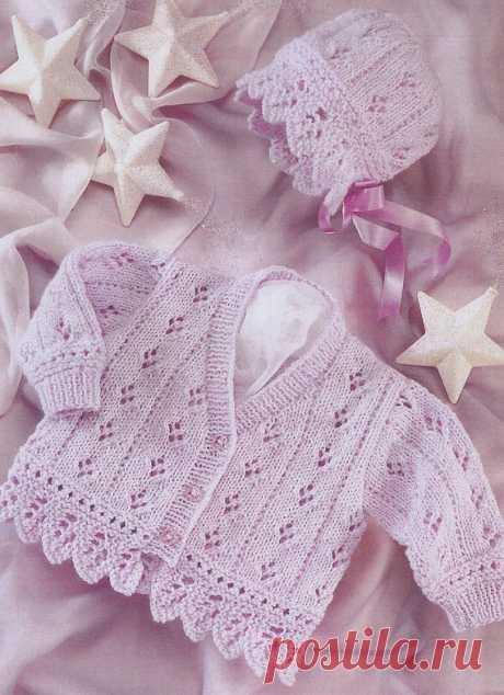 vintage knitting pattern PDF baby cardigan and bonnet double knitting 16" to 26" This item is a PDF file of the knitting pattern for these gorgeous vintage baby items.    The pattern will be available for download upon receipt of payment, for you to print out or read from your computer.    The items are knit in double knitting yarn.    All patterns are sent with a UK/USA needle conversion chart.