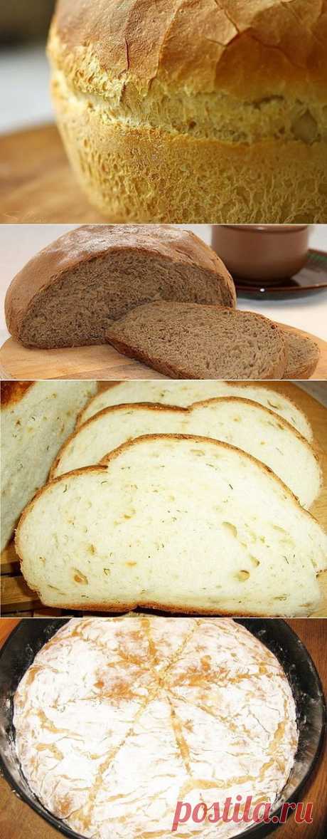 Хлеб ржаной, пшеничный, на кефире.