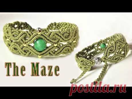 Macrame tutorial -The Maze pattern bracelet - Hướng dẫn thắt vòng tay mê cung