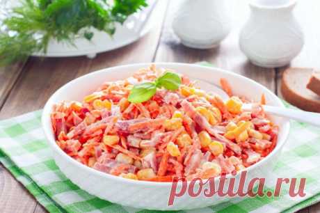 Салат с копченой колбасой и морковью рецепт фото пошагово и видео - 1000.menu