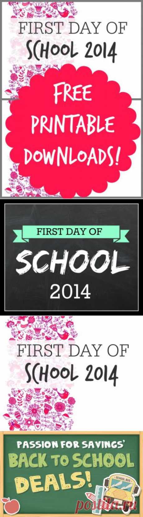 Printable First Day of School Signs for Back to School!