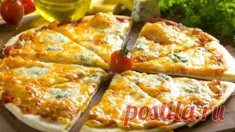 Рецепт итальянской пиццы «4 сыра» (Pizza ai quattro formaggi) / Простые рецепты