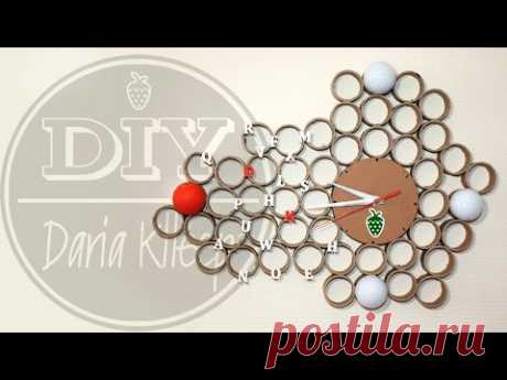 DIY. Wall clock/ DIY Настенные часы / DIY Horloge murale - YouTube