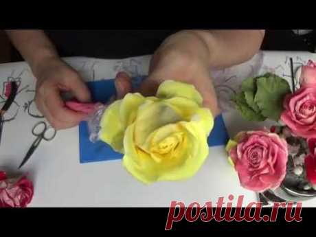 двухцветная роза из Silk Clay от Риты .Two-tone rose from Silk Clay by Rita