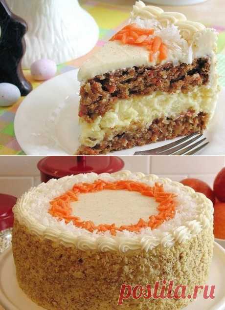 Морковный торт-чизкейк.