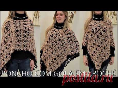 PONCHO GOLA EM CROCHÊ/ DIANE GONÇALVES