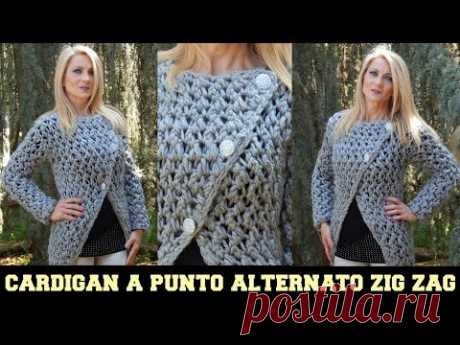 CARDIGAN A PUNTO ALTERNATO A ZIG ZAG -  NUNZIA VALENTI