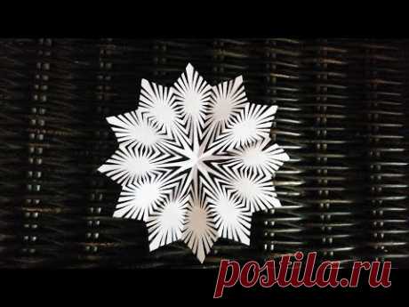 Снежинка из бумаги Как вырезать снежинки Схема Snowflakes ftom paper Schneeflocke aus Papier