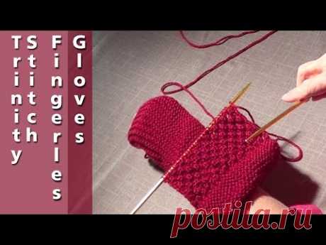 Long Cuff Fingerless Gloves | Long Fingerless Mittens | Knitted Mitt