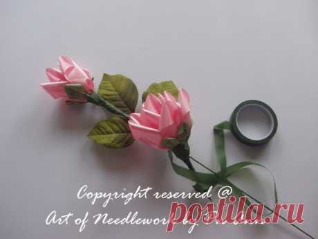 (1) Gallery.ru / Фото #1 - Розы из атласных ленточек - Secunda