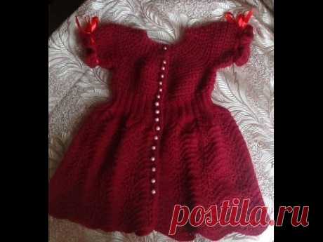 Платье на девочку СПЕЛАЯ ВИШНЯ. Часть 1. Knitting dress for girls