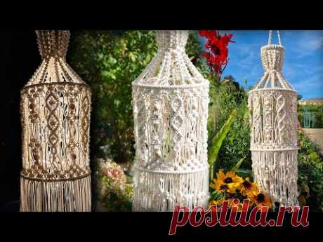 Hanging Macrame Lantern Pattern DIY