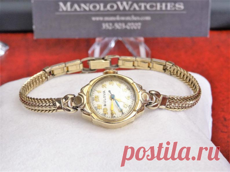 Vintage Bulova 10K Rolled Gold Plate Swiss Ladies Watch w/ 10K | Etsy