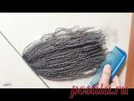 [206pro]Tutorial - Yarn doll hair for crochet doll (Part 1-Making hair) - YouTube